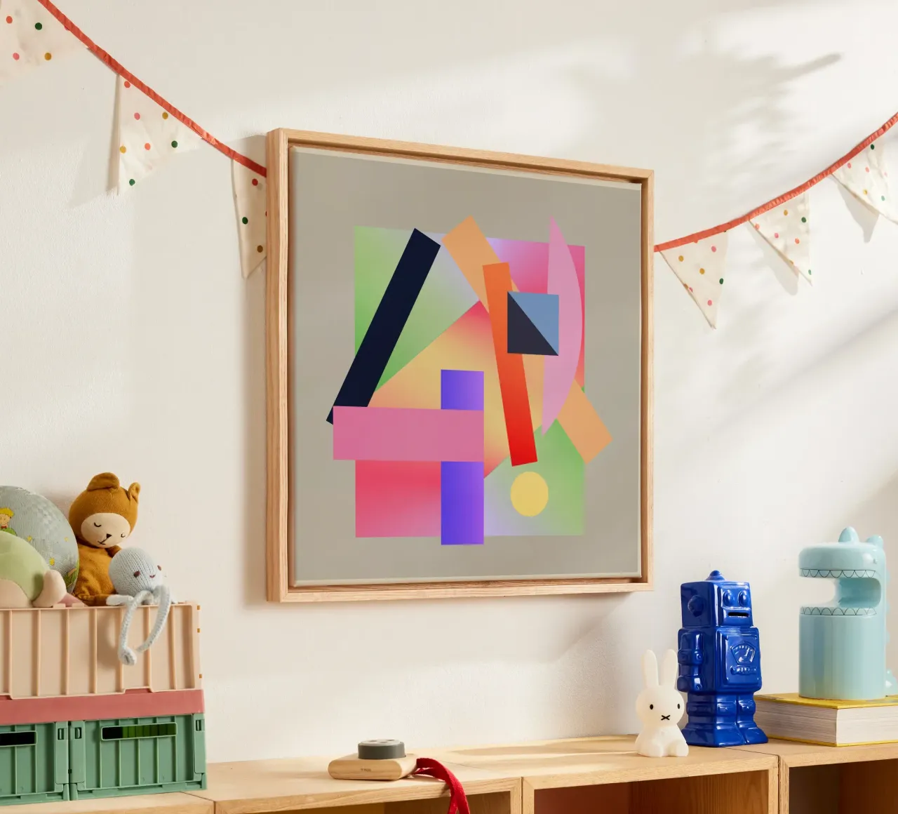 Geometria colorata tela da Gaite