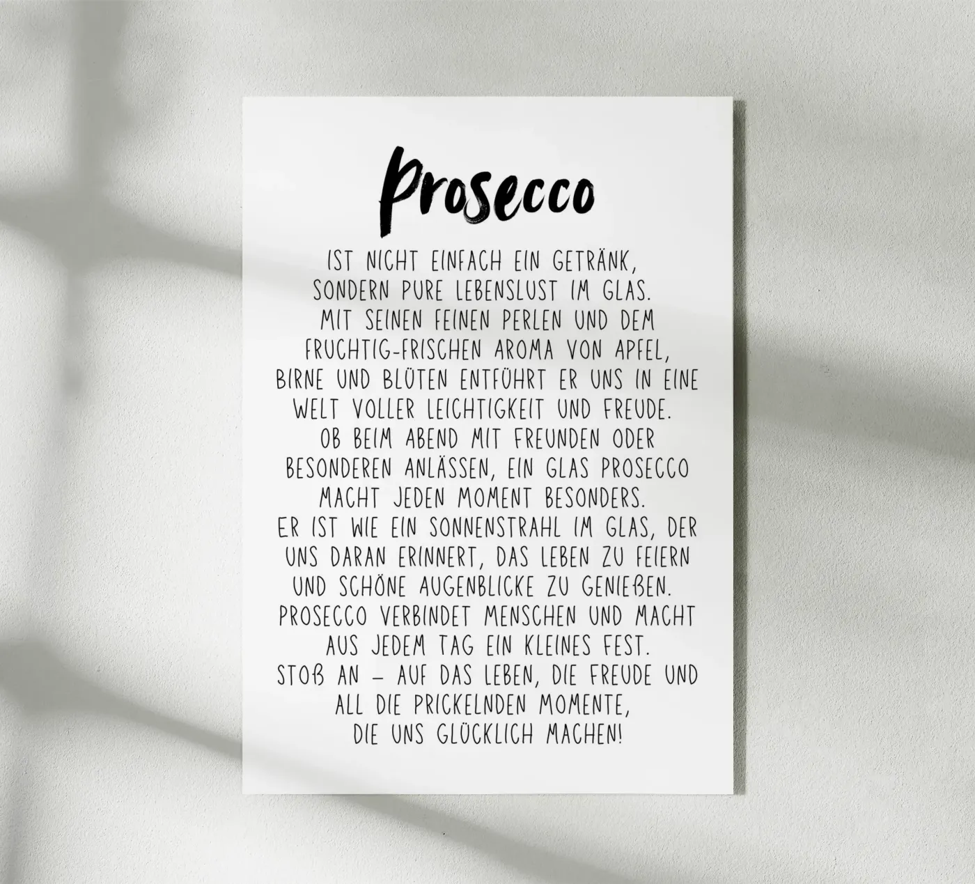 Prosecco Acryl-Glas von DigiWunderwerk
