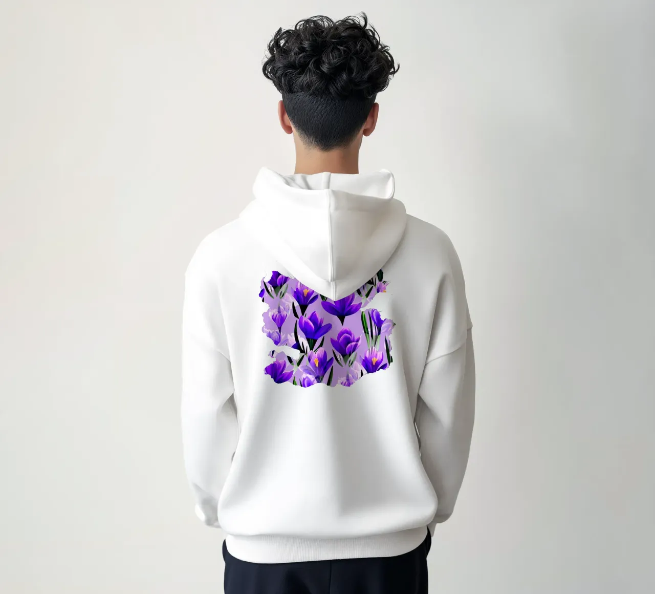 Fiori di croco Lavanda felpa con cappuccio da SilverPegasus