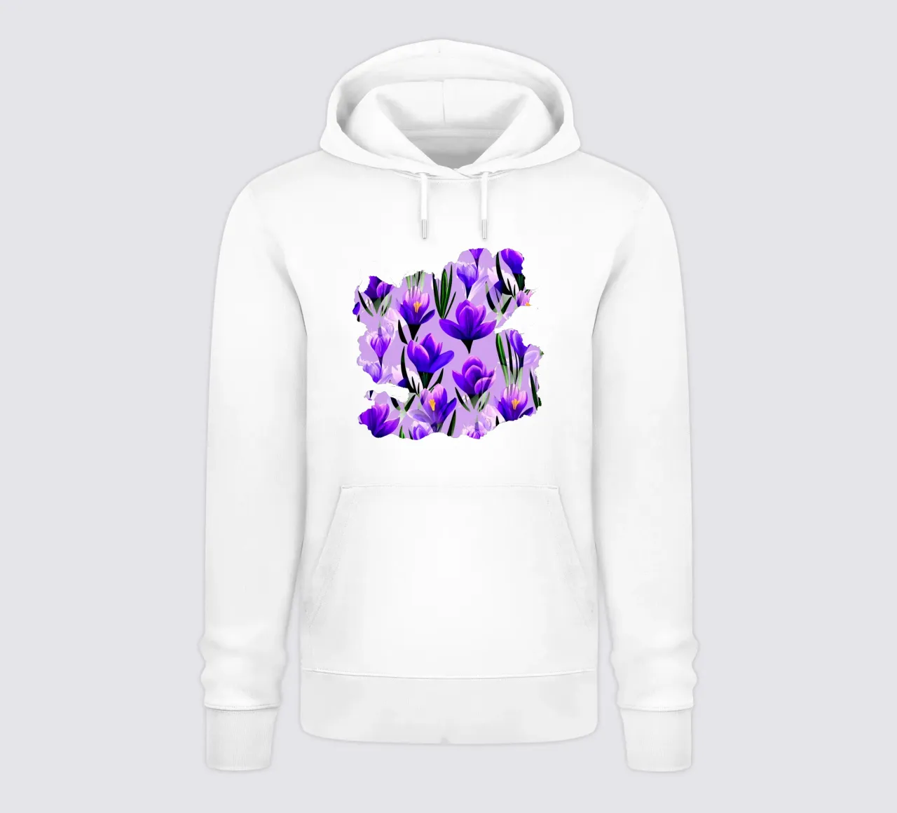 Fiori di croco Lavanda felpa con cappuccio da SilverPegasus