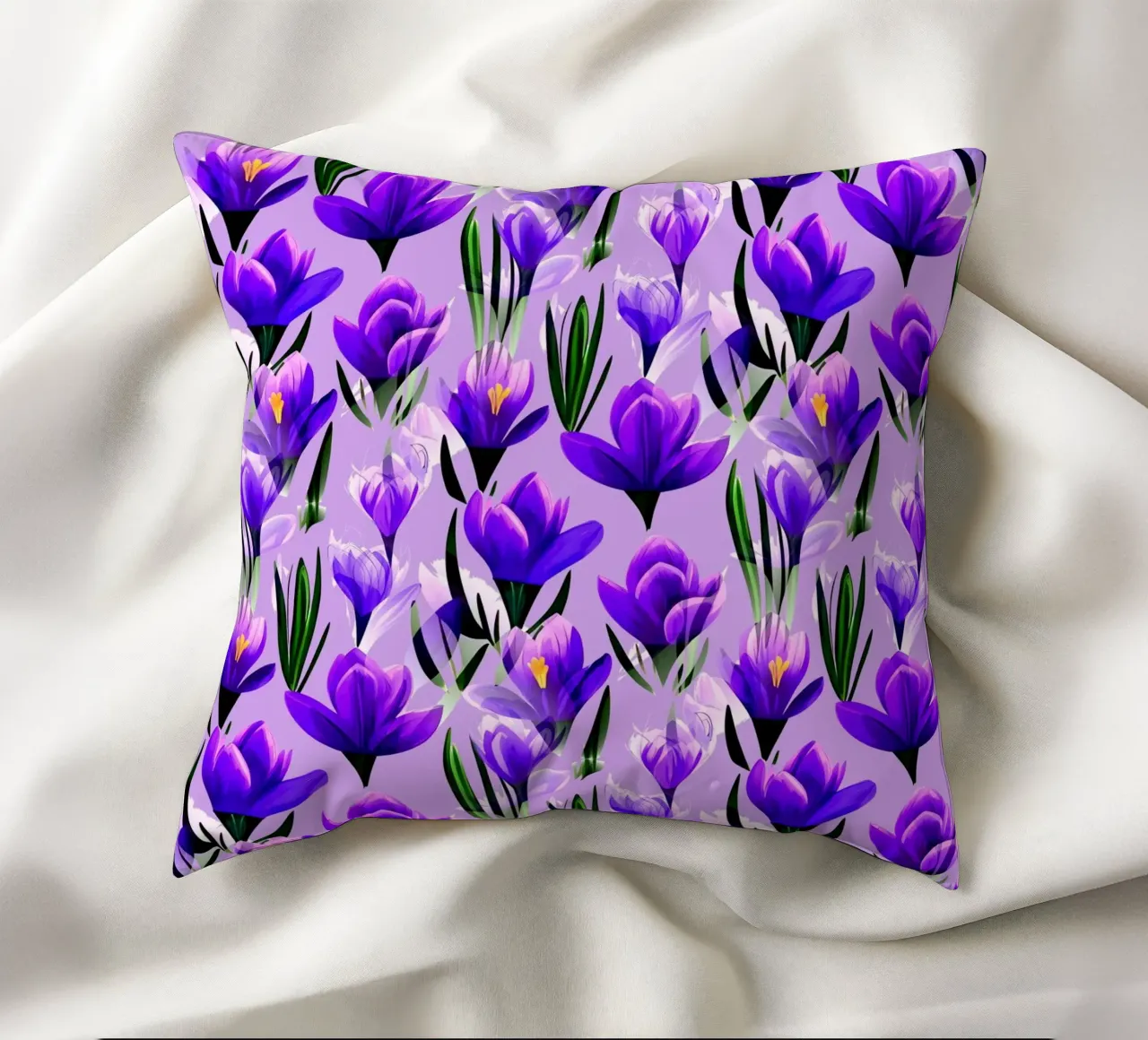Fiori di croco Lavanda cuscino da SilverPegasus