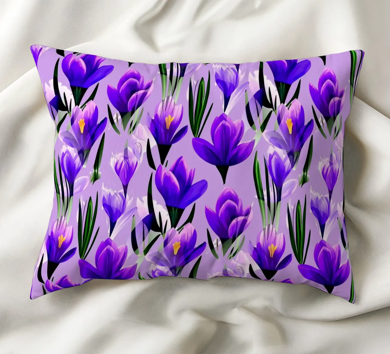 Fiori di croco Lavanda cuscino da SilverPegasus