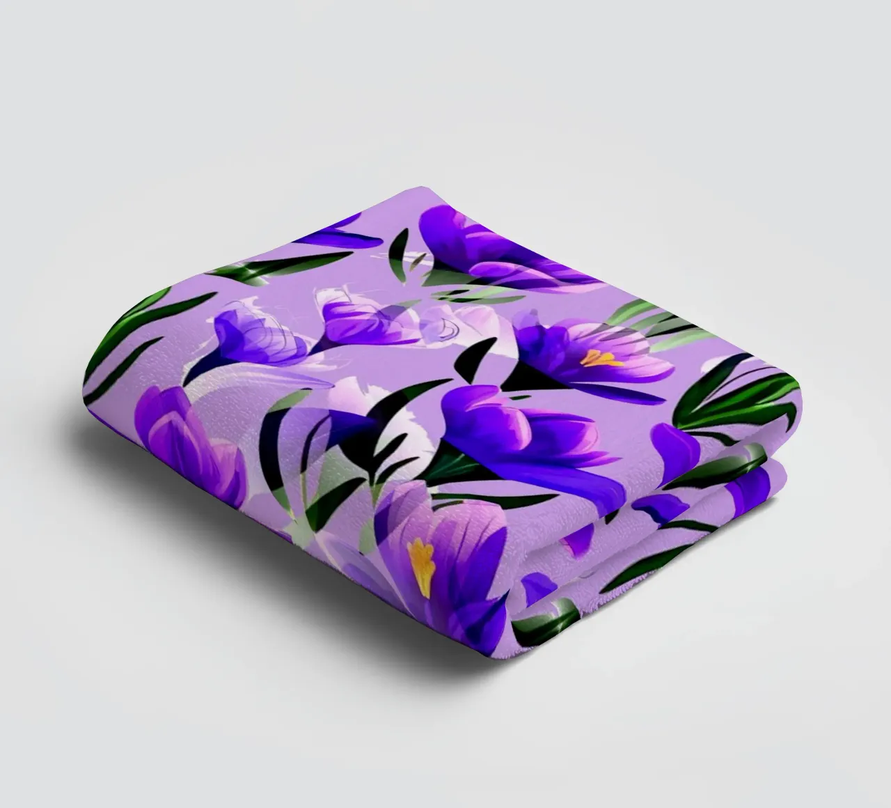 Fiori di croco Lavanda asciugamano da bagno da SilverPegasus