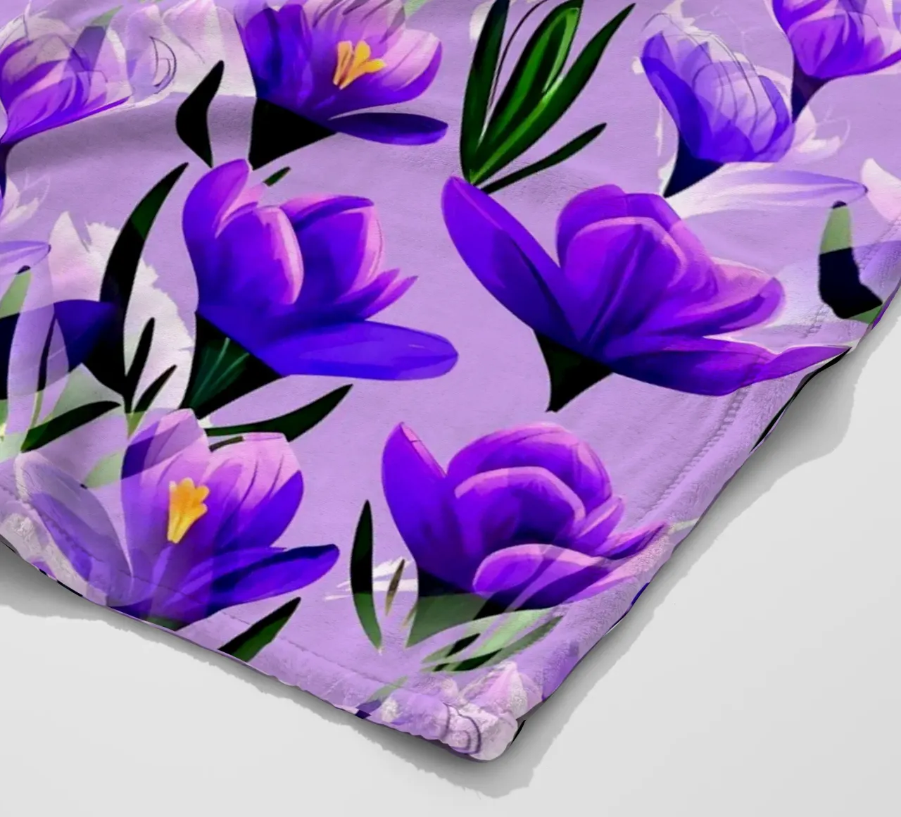 Fiori di croco Lavanda coperta in pile da SilverPegasus