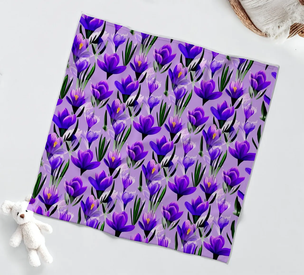Fiori di croco Lavanda coperta in pile da SilverPegasus