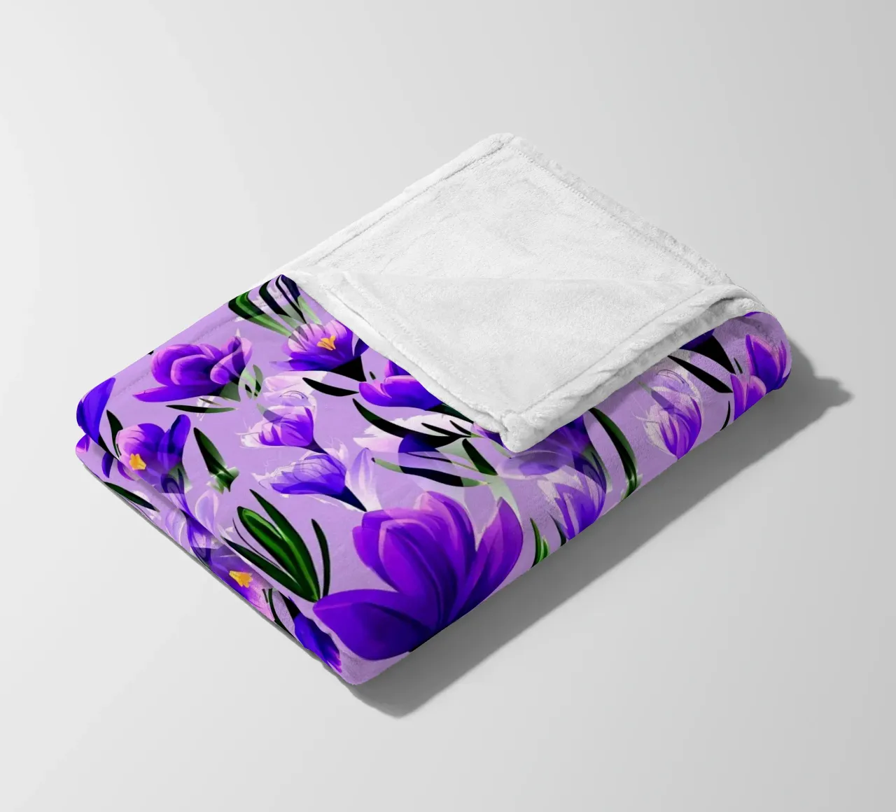Fiori di croco Lavanda coperta in pile da SilverPegasus