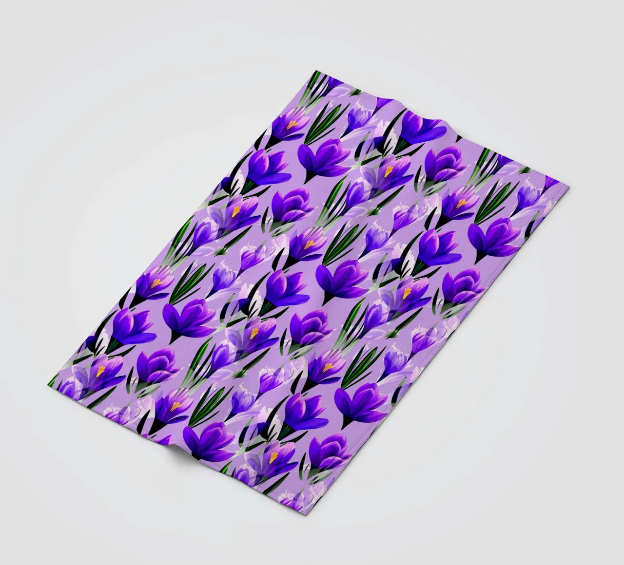Fiori di croco Lavanda coperta in pile da SilverPegasus