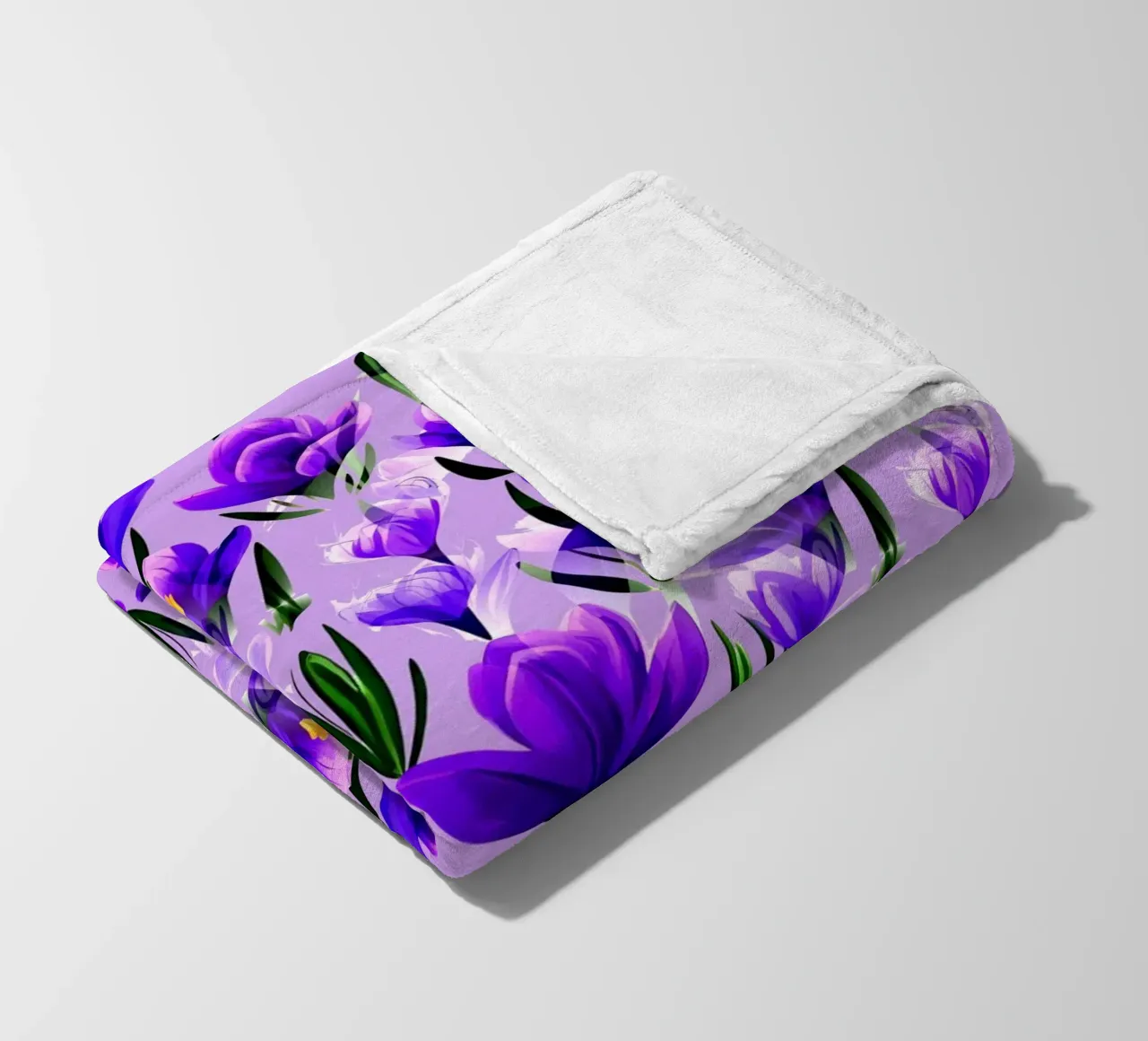 Fiori di croco Lavanda coperta in pile da SilverPegasus