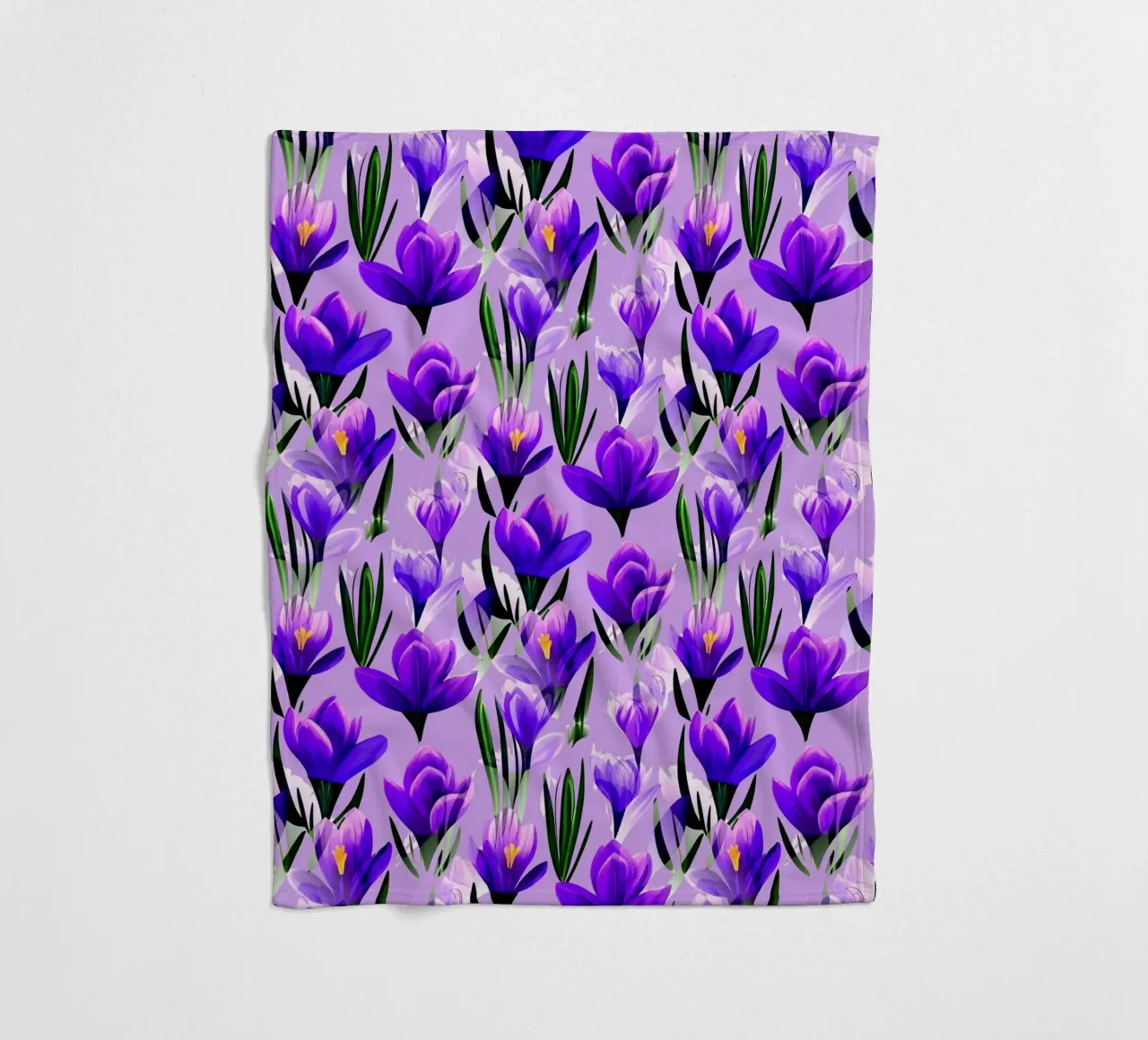 Fiori di croco Lavanda coperta in pile da SilverPegasus