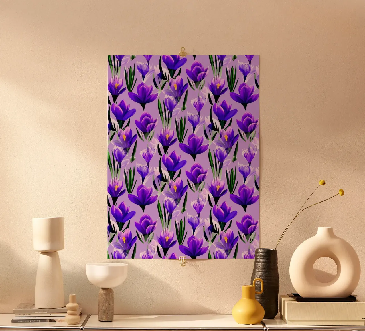 Fiori di croco Lavanda carta hahnemühle da SilverPegasus