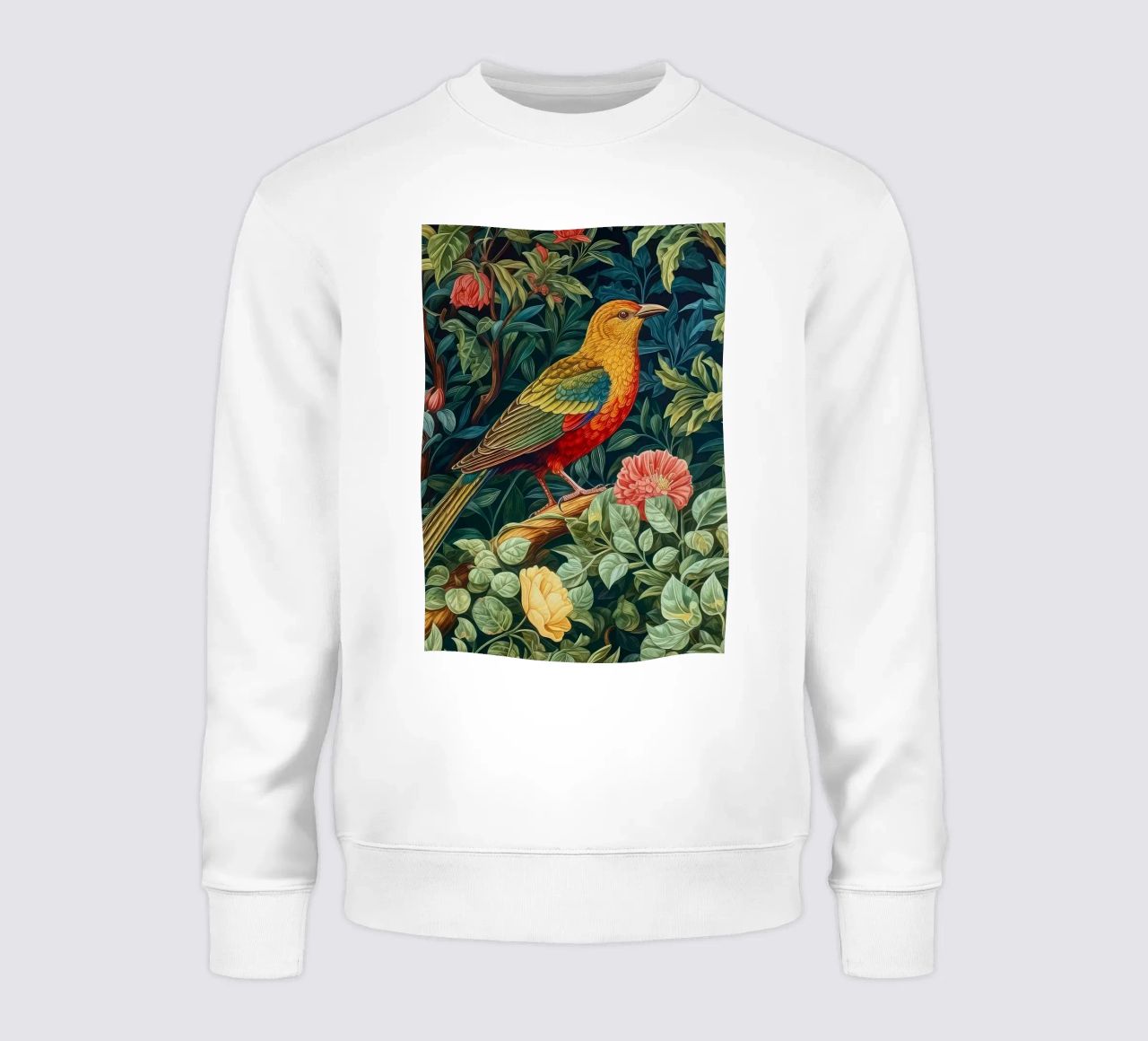william morris - bird with flowering tree sweatshirt by Art Crew Kbm
