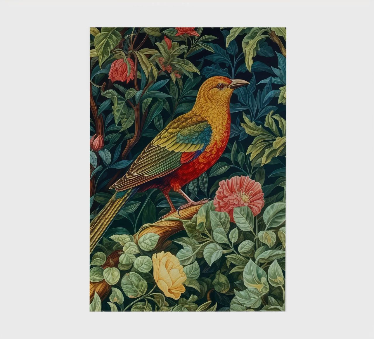 william morris - bird with flowering tree notebook by Art Crew Kbm