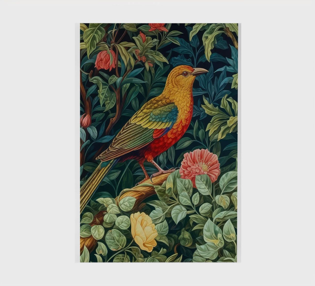 william morris - bird with flowering tree notebook by Art Crew Kbm