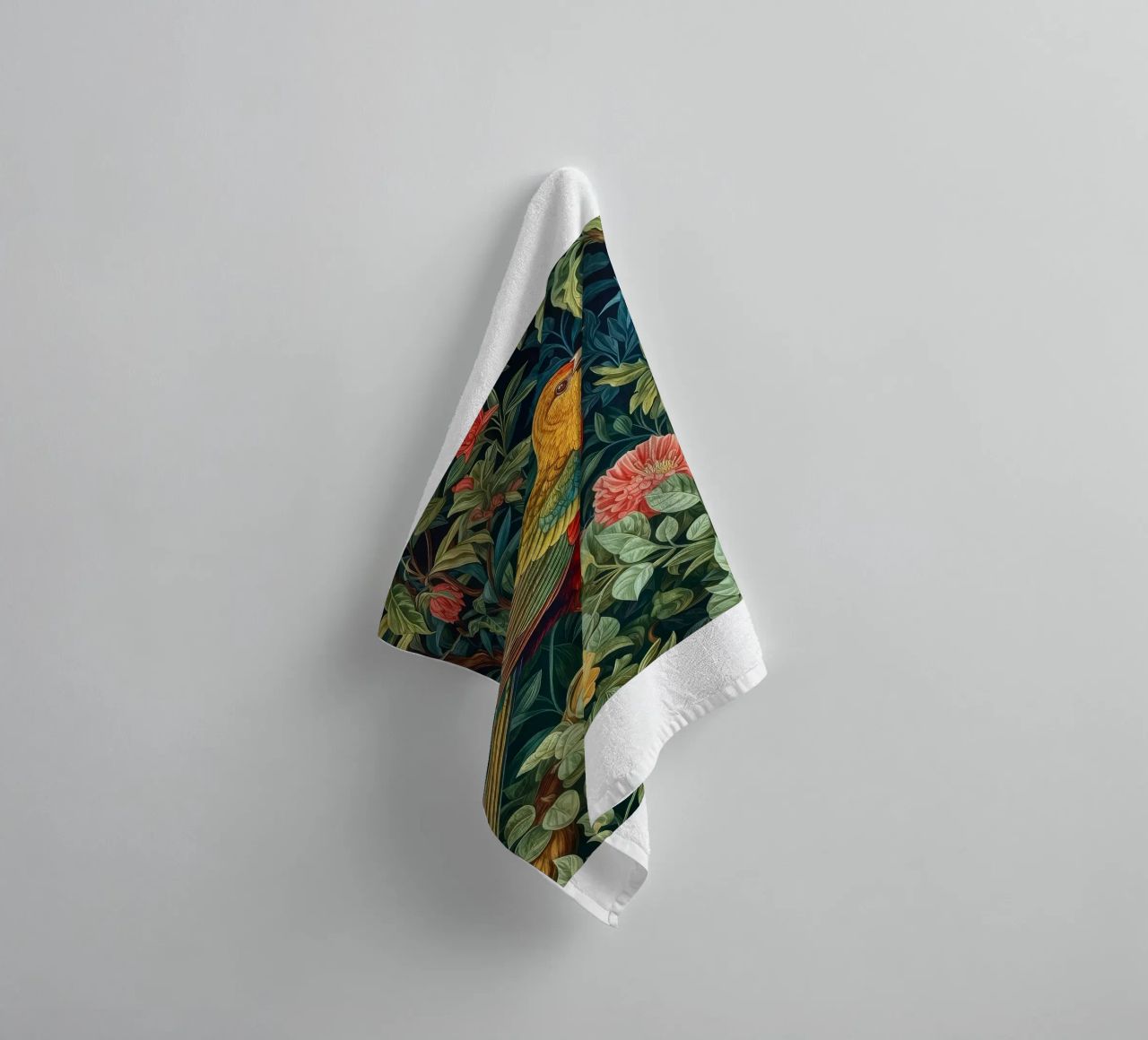 william morris - bird with flowering tree towel by Art Crew Kbm