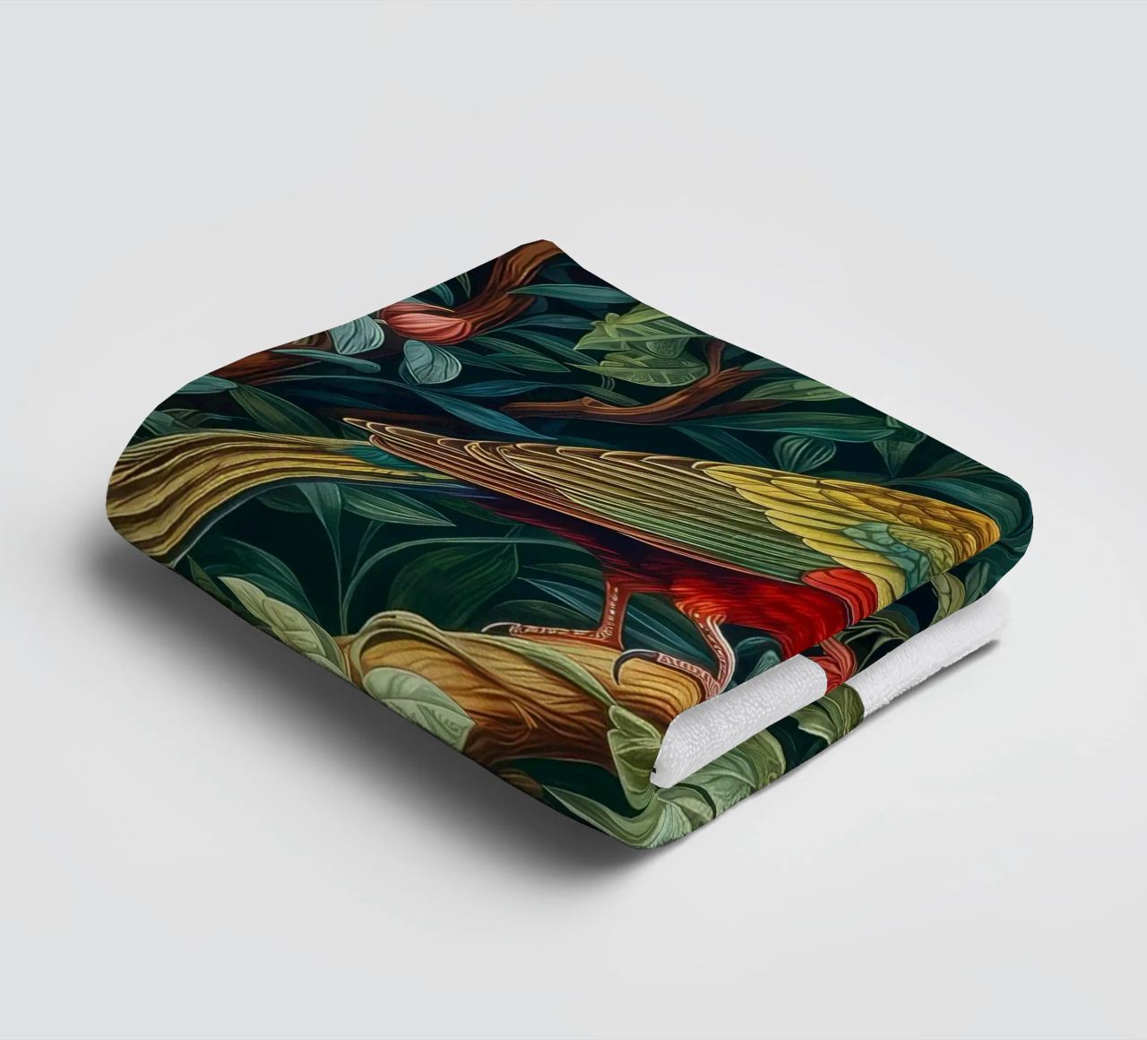 william morris - bird with flowering tree towel by Art Crew Kbm