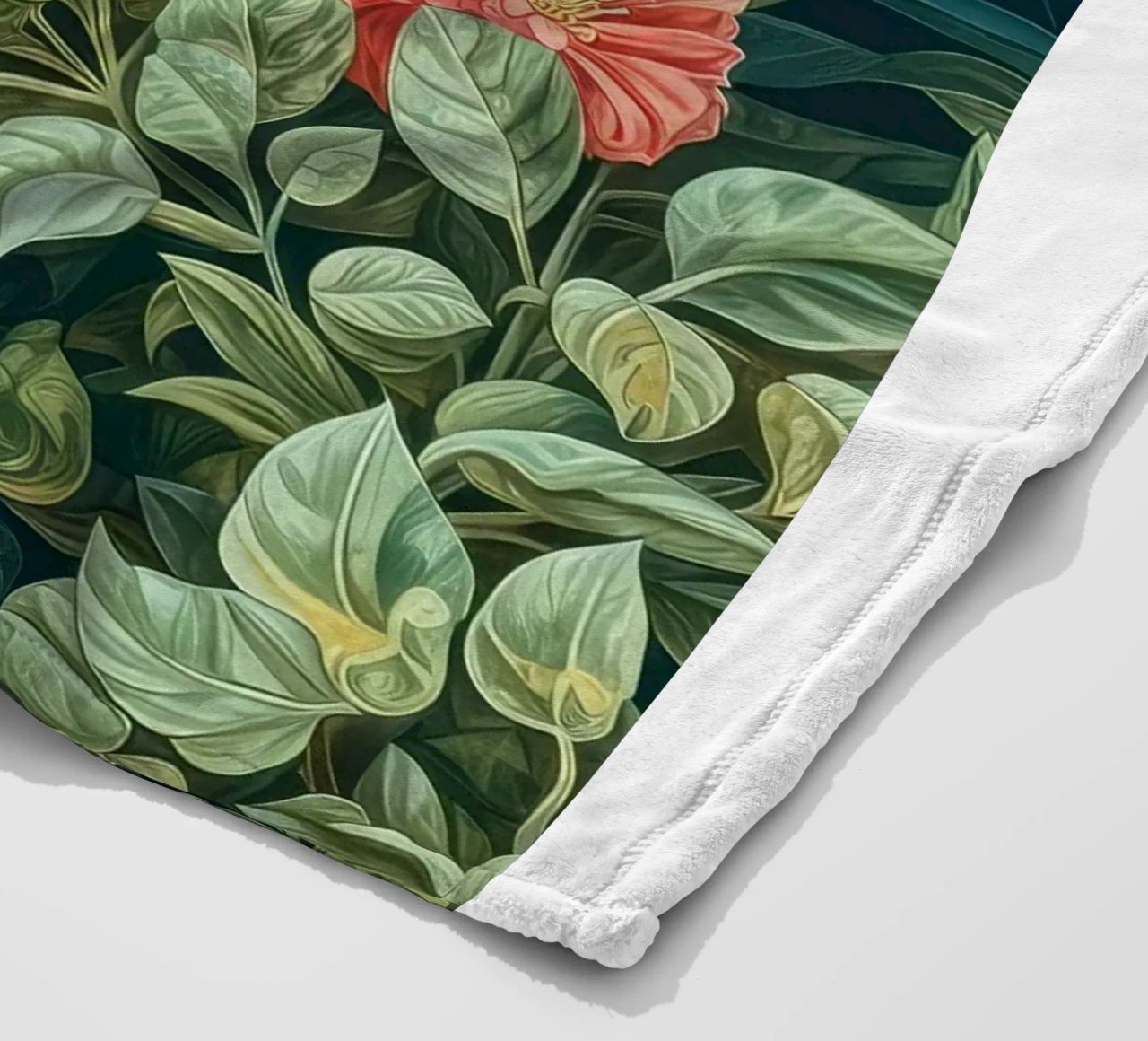 william morris - bird with flowering tree fleece blanket by Art Crew Kbm