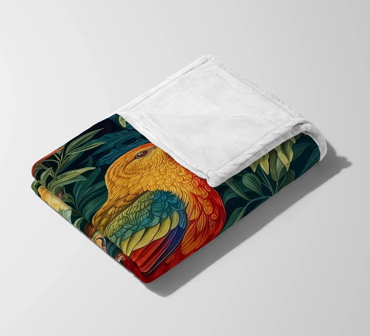 william morris - bird with flowering tree fleece blanket by Art Crew Kbm