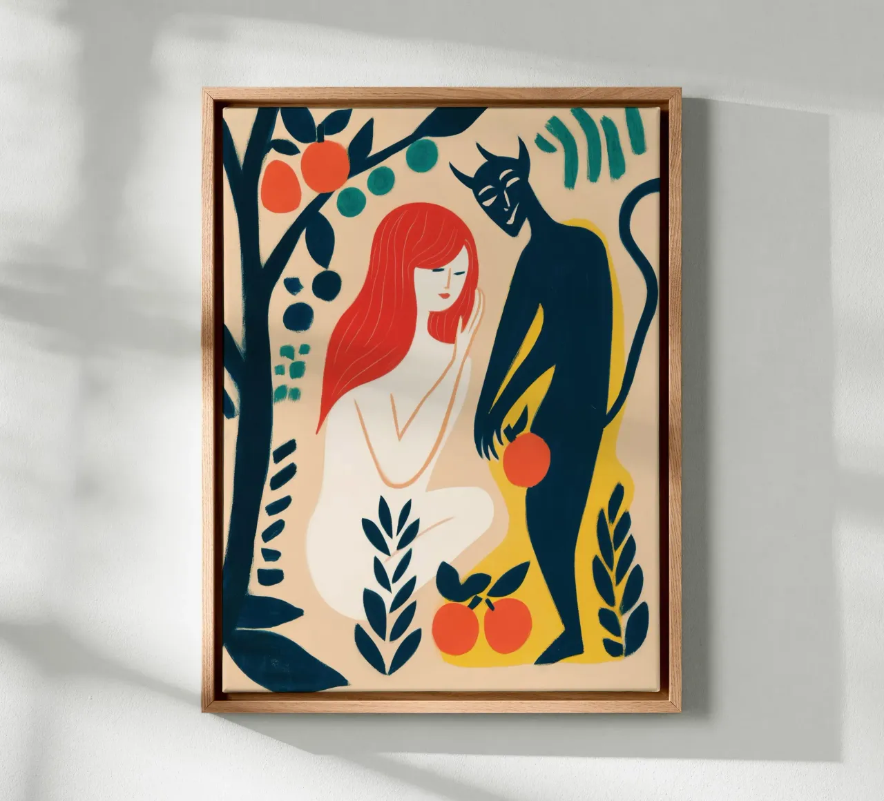 Geen paradijs meer nu | Cheeky drawing canvas met Baklijst van Autofocus