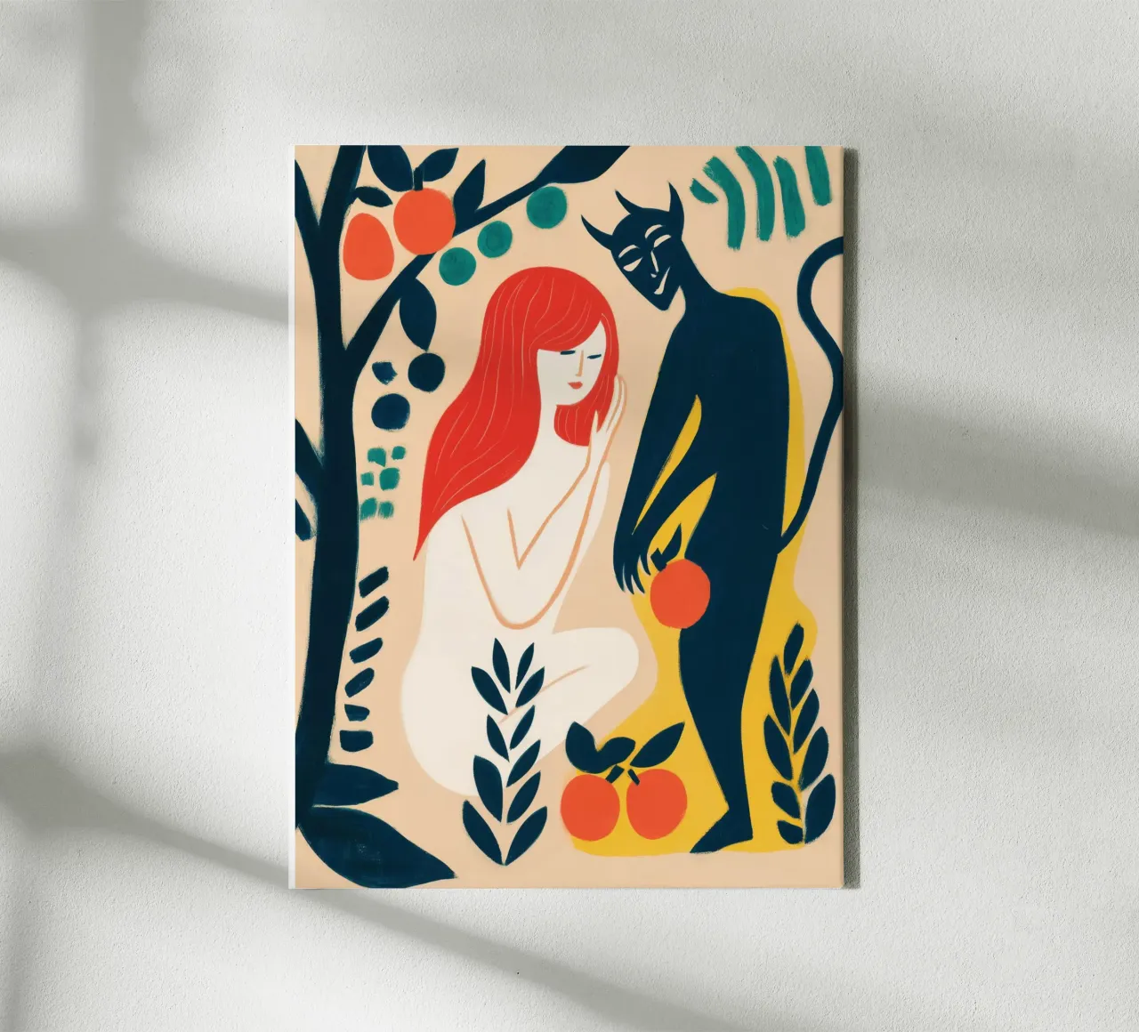 Geen paradijs meer nu | Cheeky drawing canvas met Baklijst van Autofocus