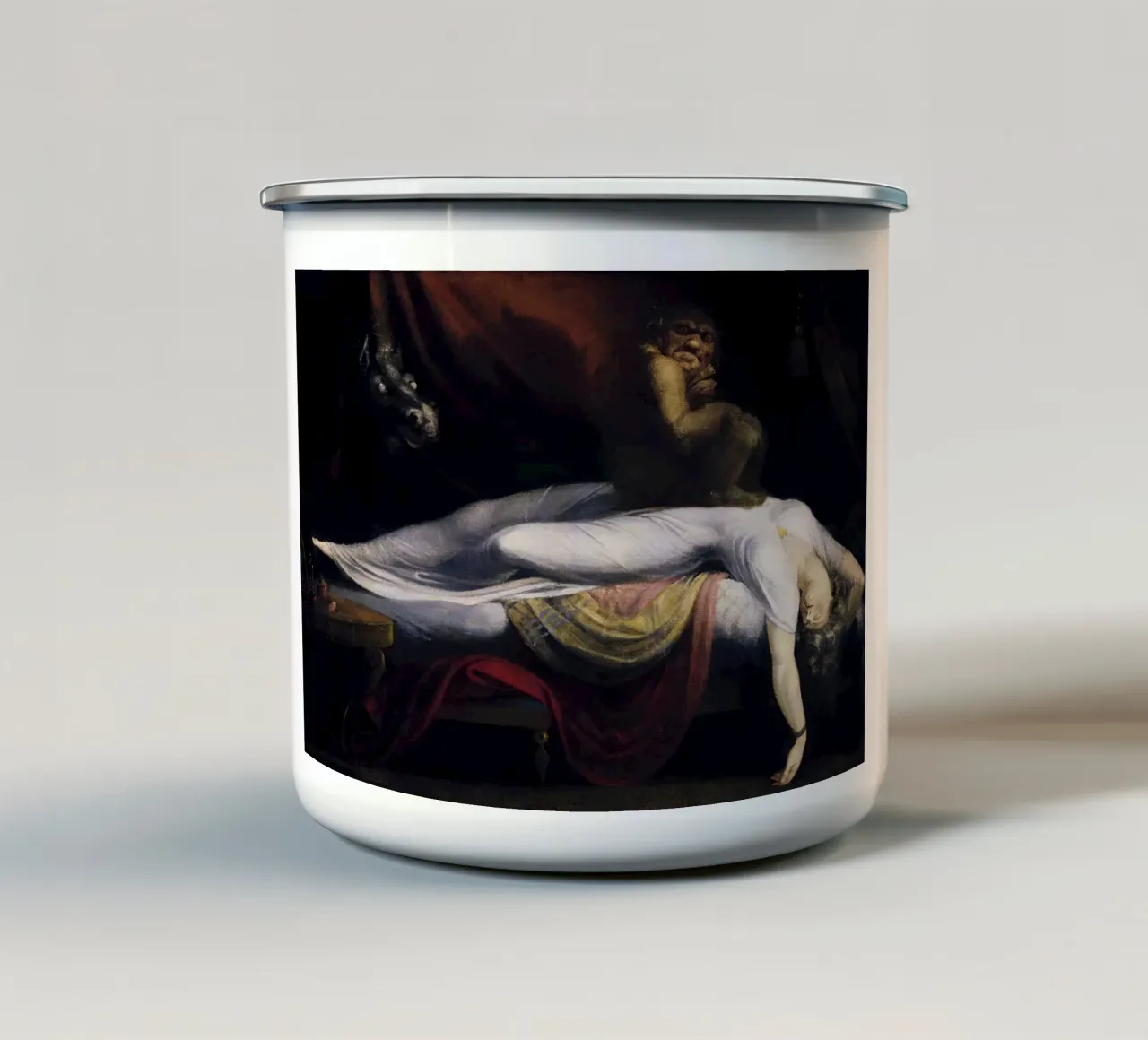 John Henry Fuseli - L'incubo (1781) tazza in smalto da Wirla