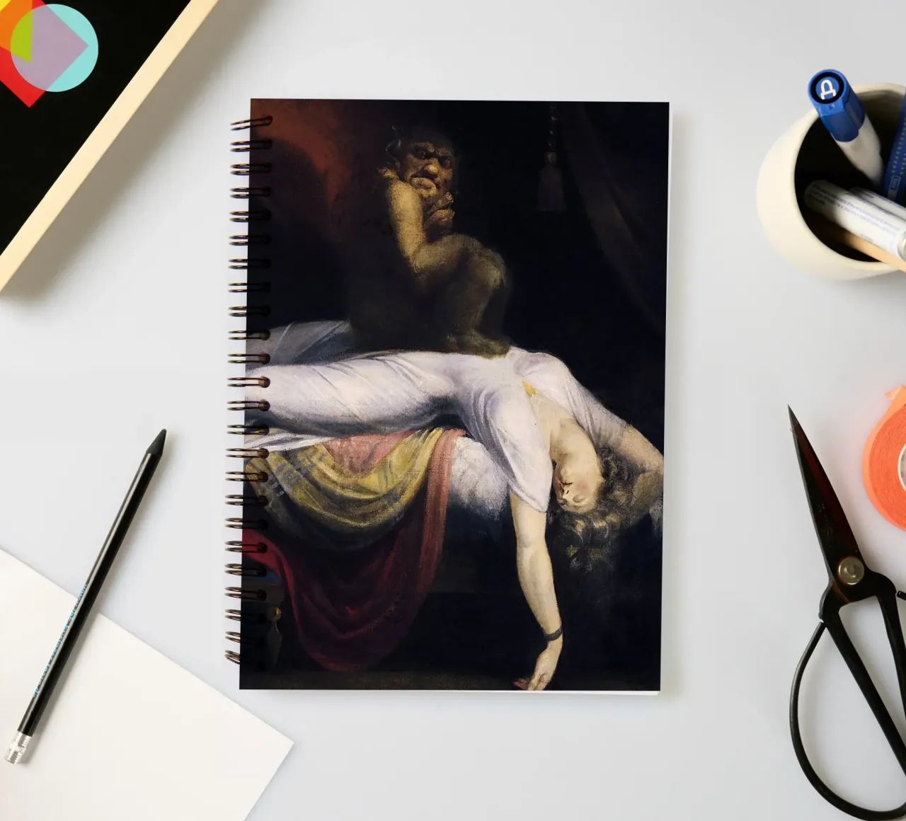 John Henry Fuseli - L'incubo (1781) diario ad anelli da Wirla