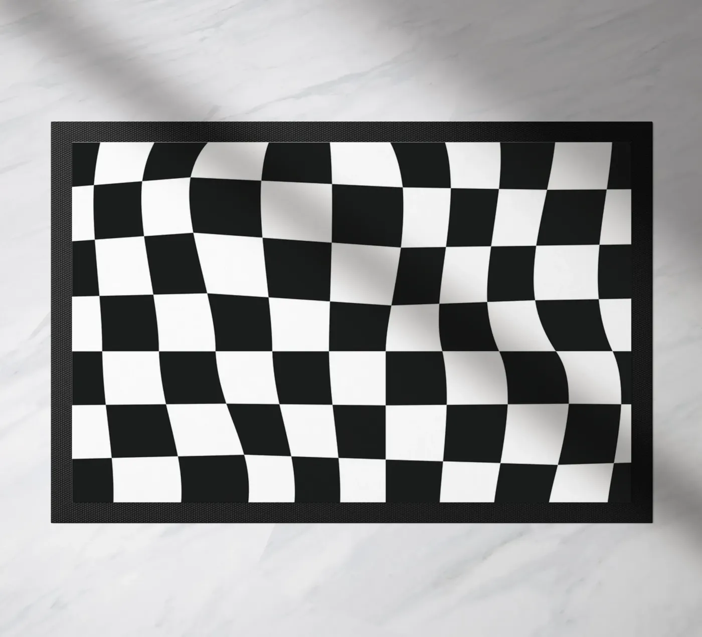 Distorted Chess Pattern Fußmatte von Paigaam Studio