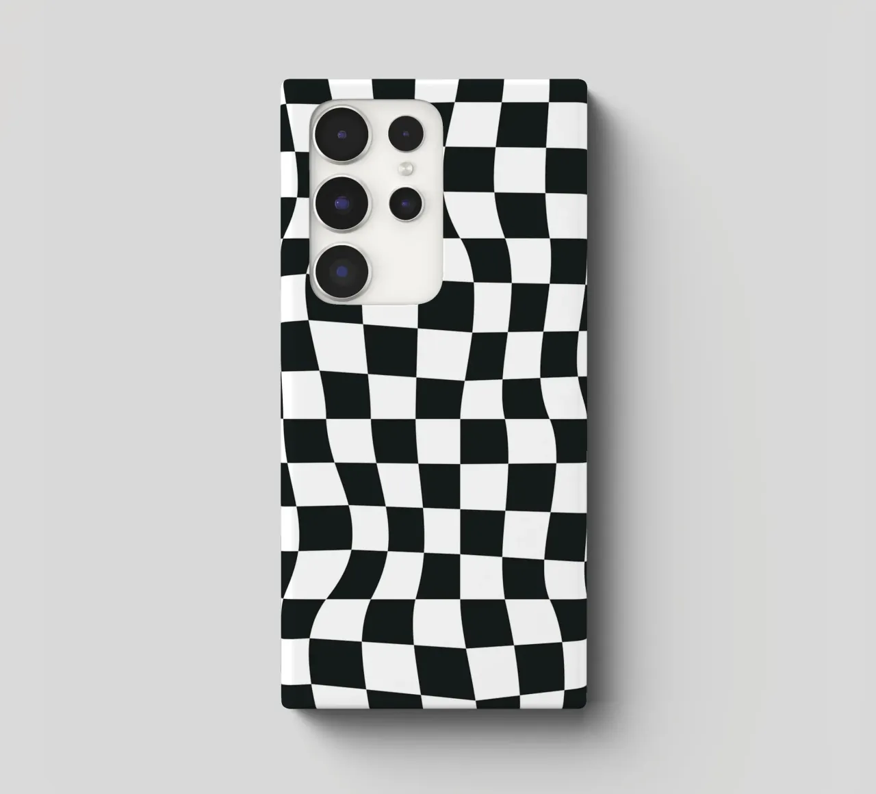 Schema degli scacchi distorto cover samsung da Paigaam Studio