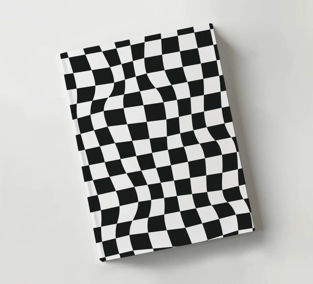 Distorted Chess Pattern notebook by Paigaam Studio