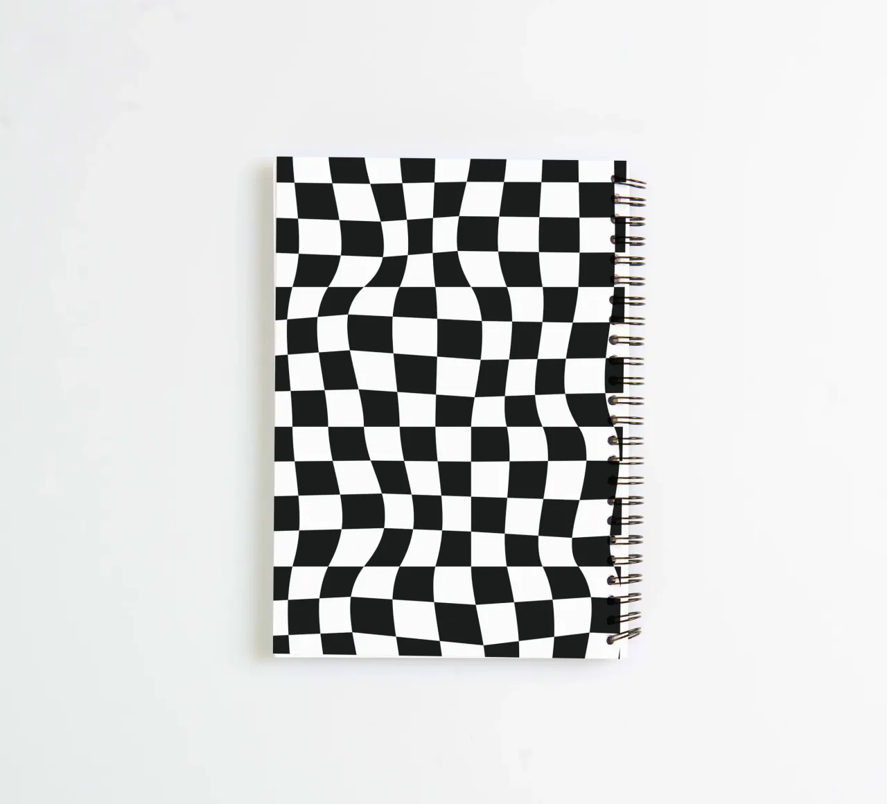 Distorted Chess Pattern spiral notebook by Paigaam Studio