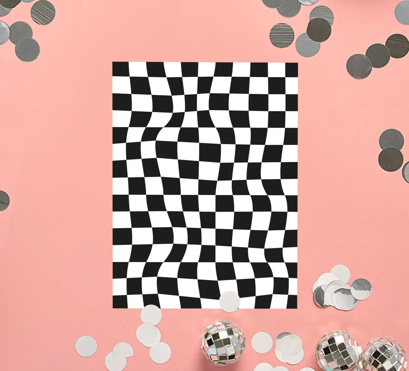 Distorted Chess Pattern adesivo da Paigaam Studio