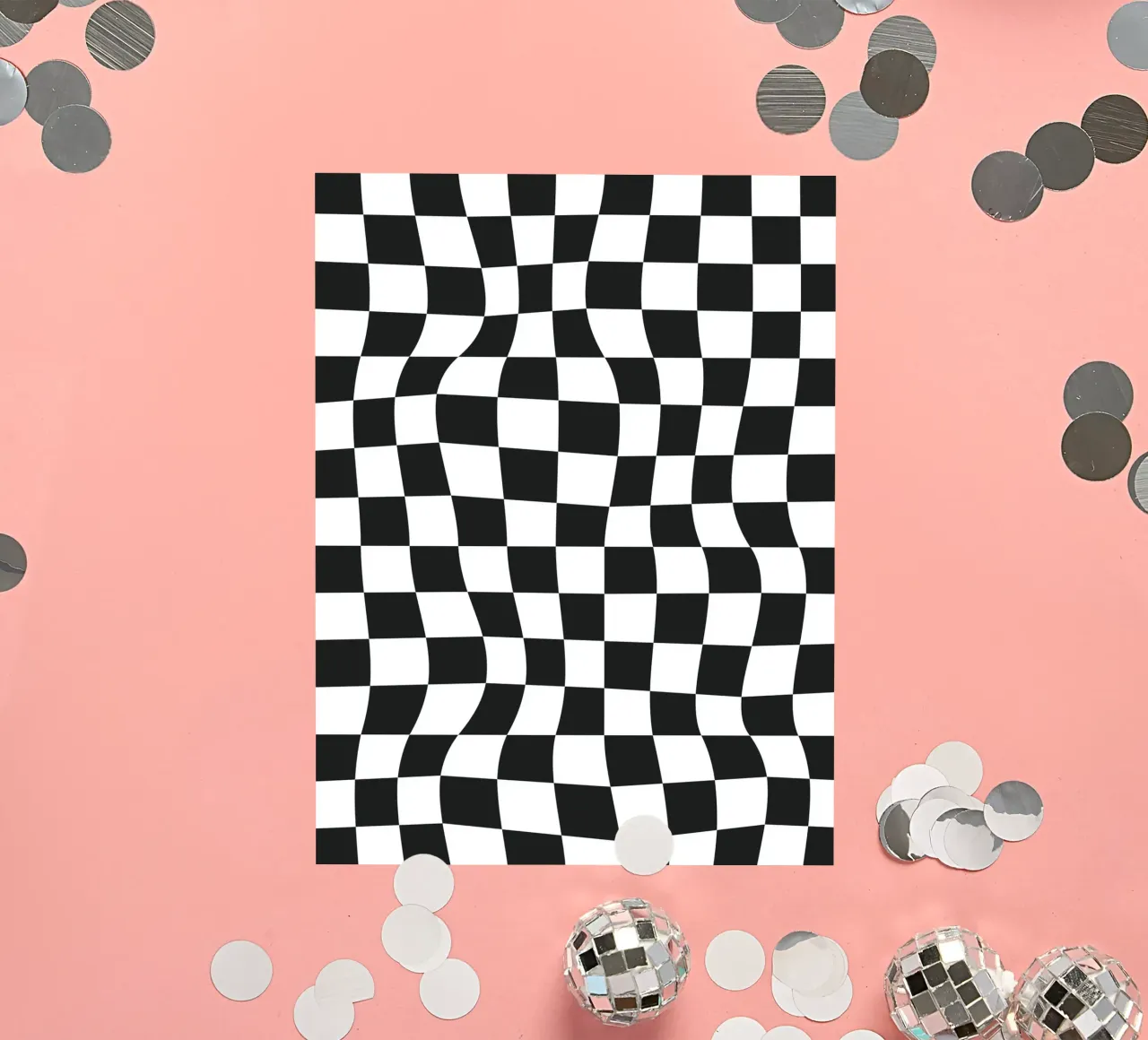 Distorted Chess Pattern sticker by Paigaam Studio