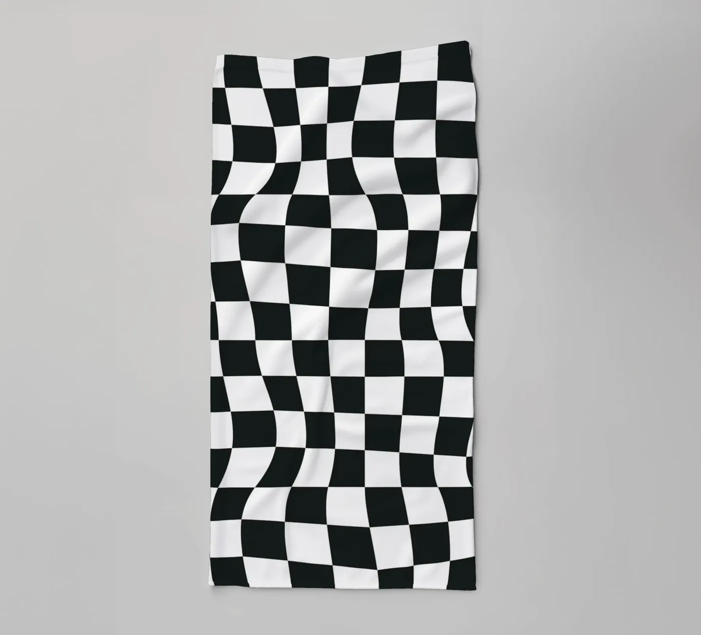 Schema degli scacchi distorto asciugamano da bagno da Paigaam Studio