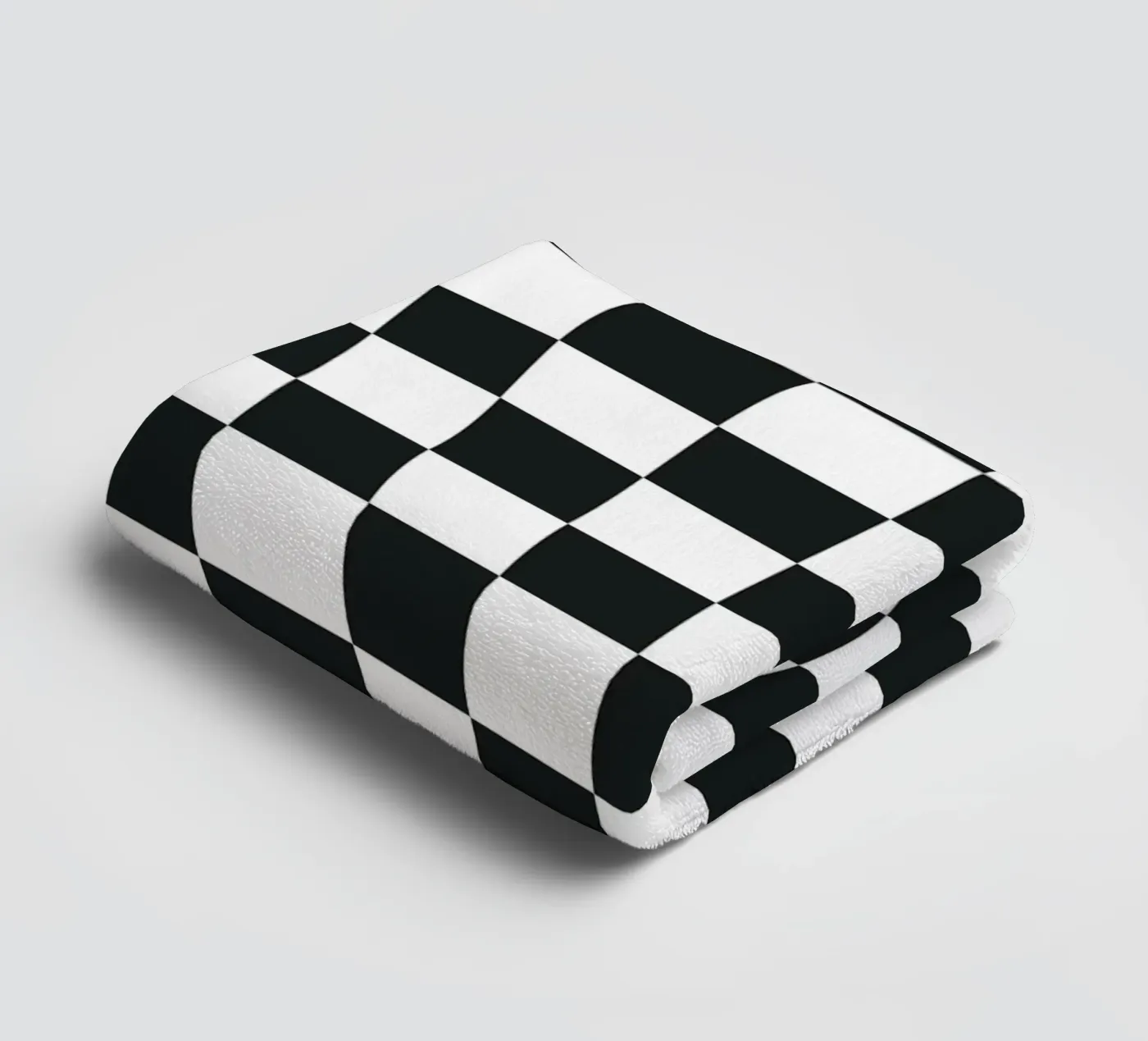 Schema degli scacchi distorto asciugamano da bagno da Paigaam Studio