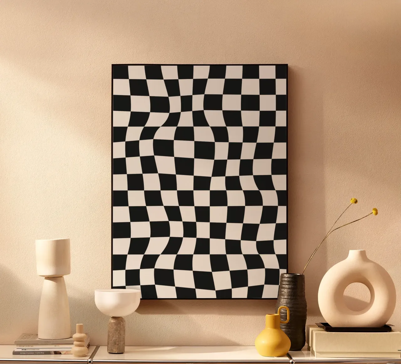 Distorted Chess Pattern forex plate by Paigaam Studio
