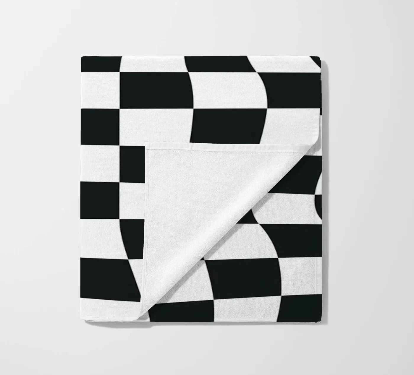 Vervormd schaakpatroon strandhanddoek van Paigaam Studio