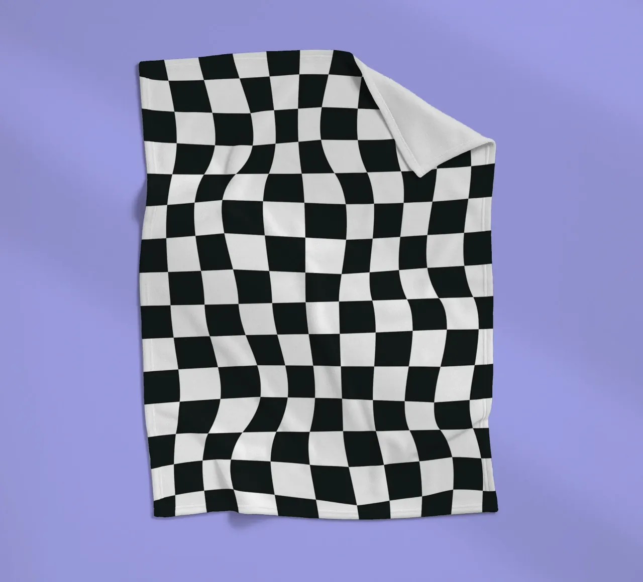 Distorted Chess Pattern fleece blanket by Paigaam Studio