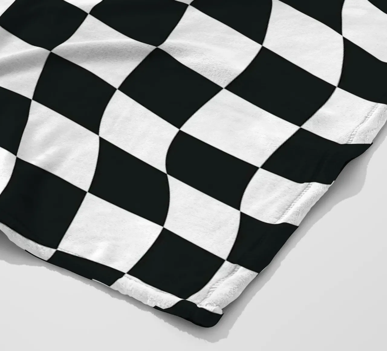 Distorted Chess Pattern fleece blanket by Paigaam Studio