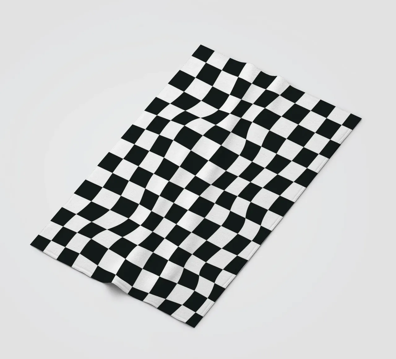 Distorted Chess Pattern fleece blanket by Paigaam Studio
