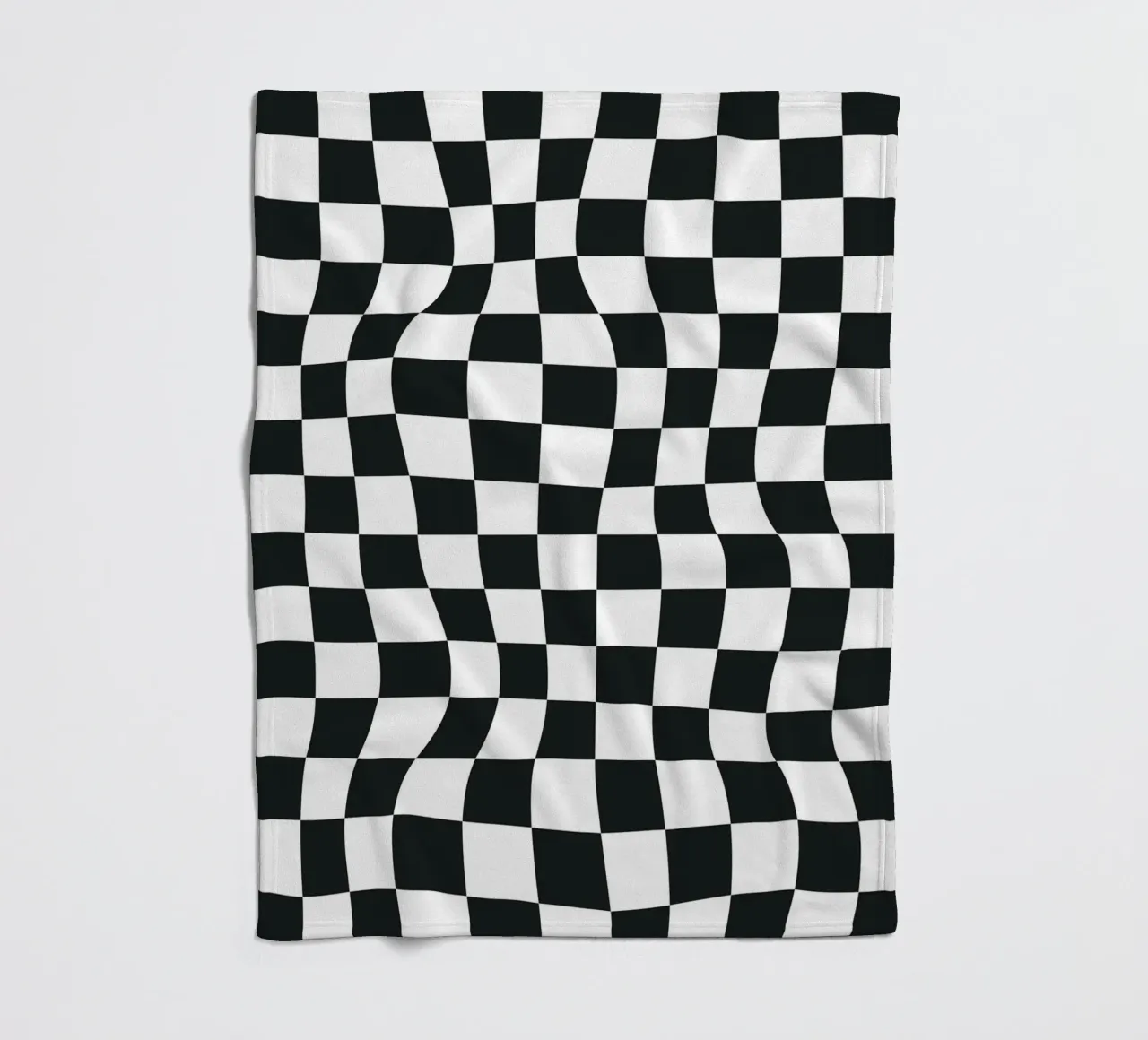 Distorted Chess Pattern fleece blanket by Paigaam Studio