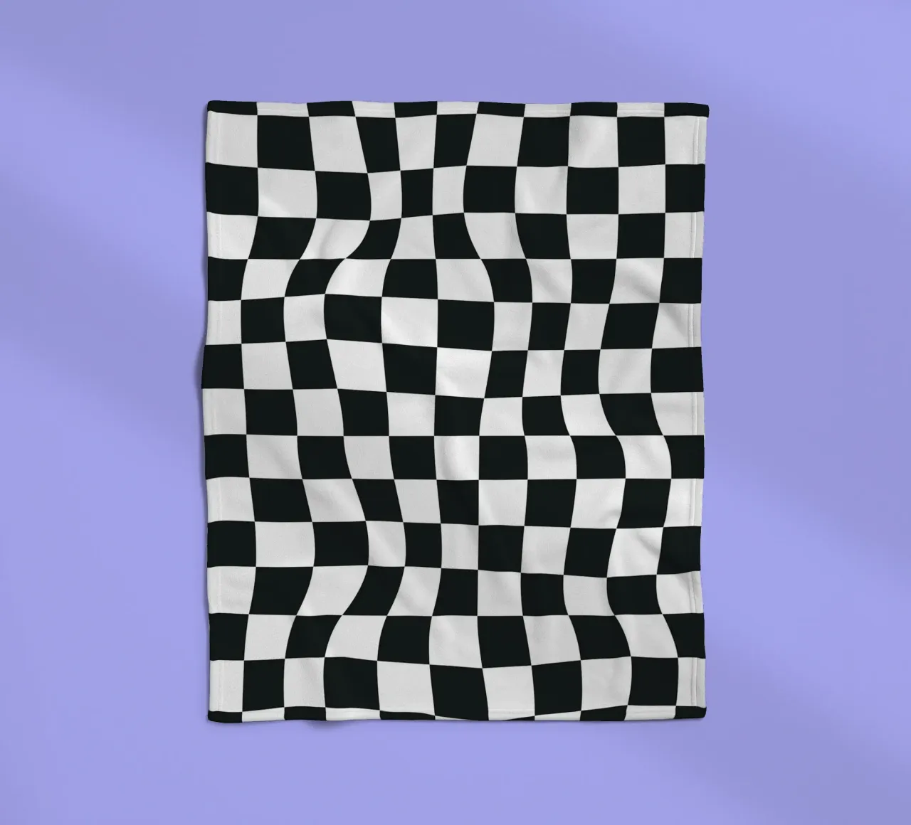 Distorted Chess Pattern fleece blanket by Paigaam Studio