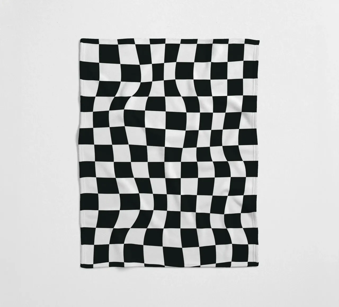 Distorted Chess Pattern fleece blanket by Paigaam Studio