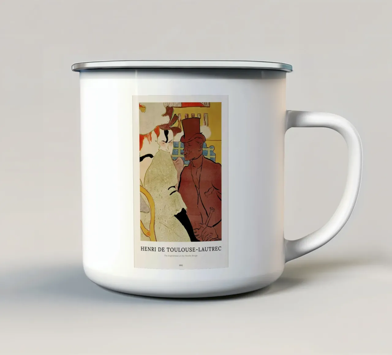 Henri de Toulouse-Lautrec - The Englishman at the Moulin Rouge tazza in smalto da ARTOTHEK