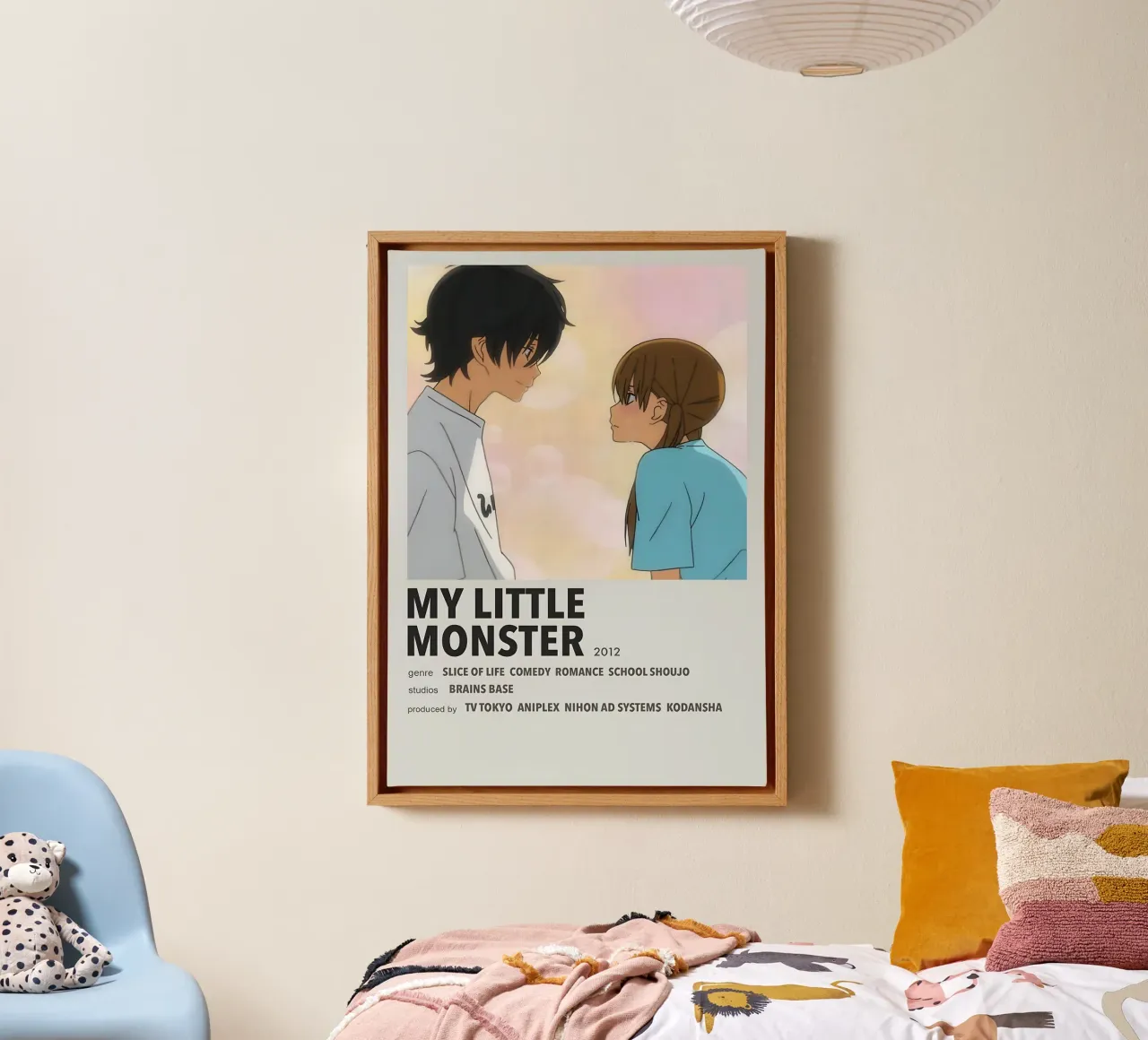 MY LITTLE MONSTER  2012 tela con Cornice a cassetta da Totoya