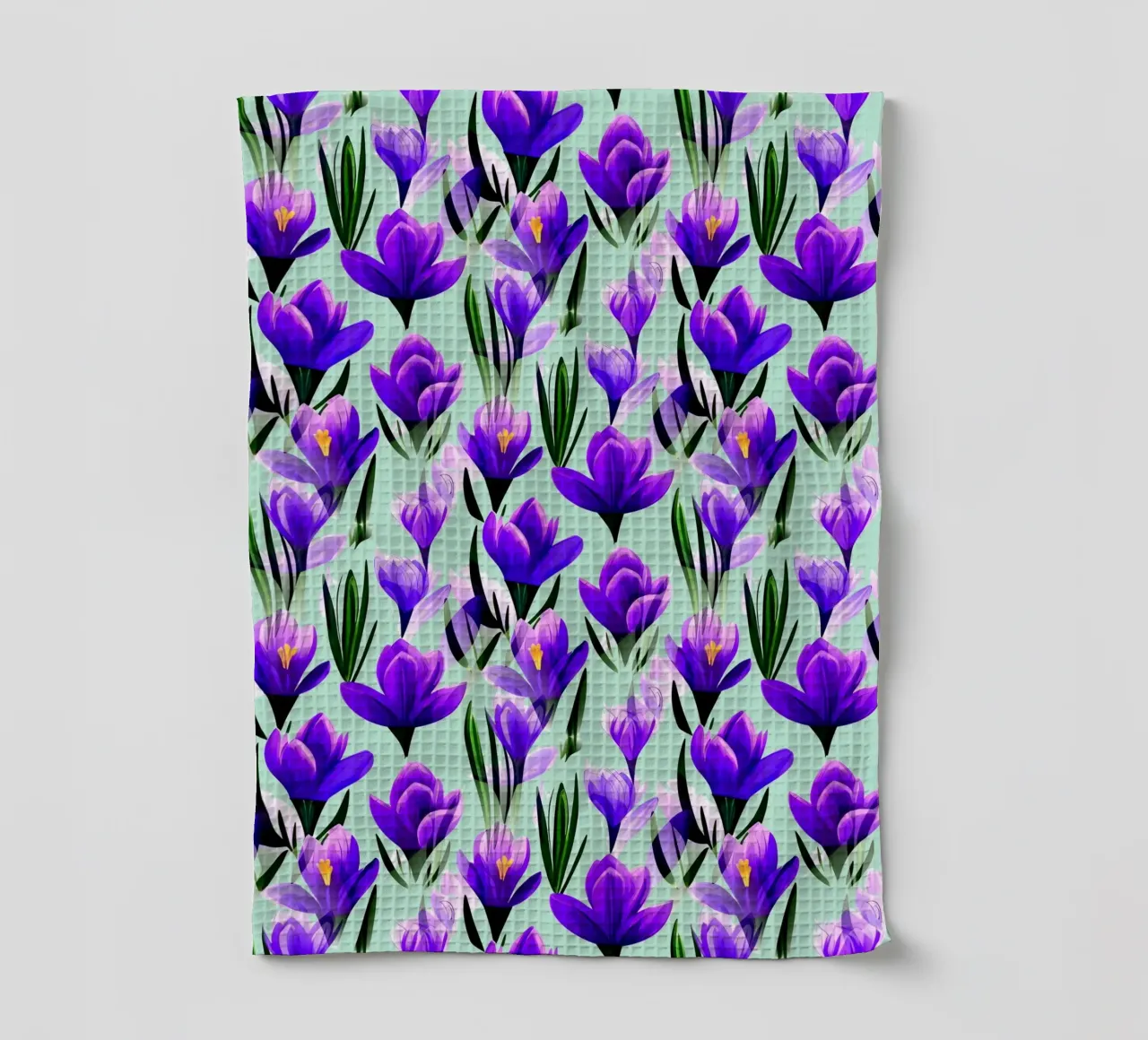 Fleurs de crocus vert menthe torchon de SilverPegasus