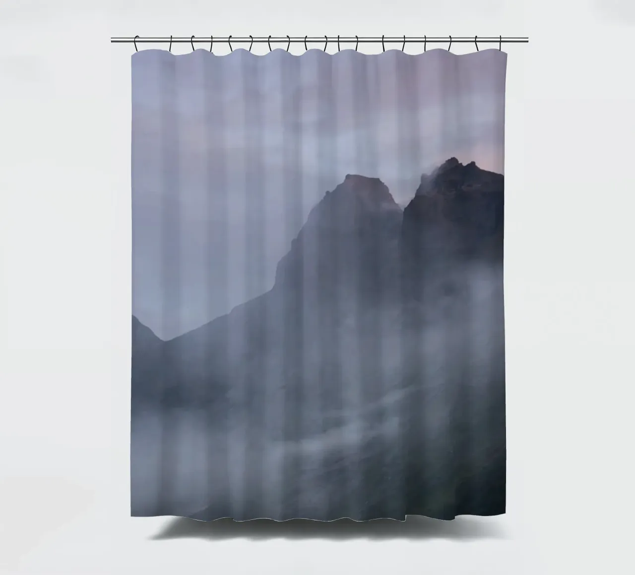 Foggy Evening Glow in Norway’s Mountains tenda da doccia da karijn_landscapes