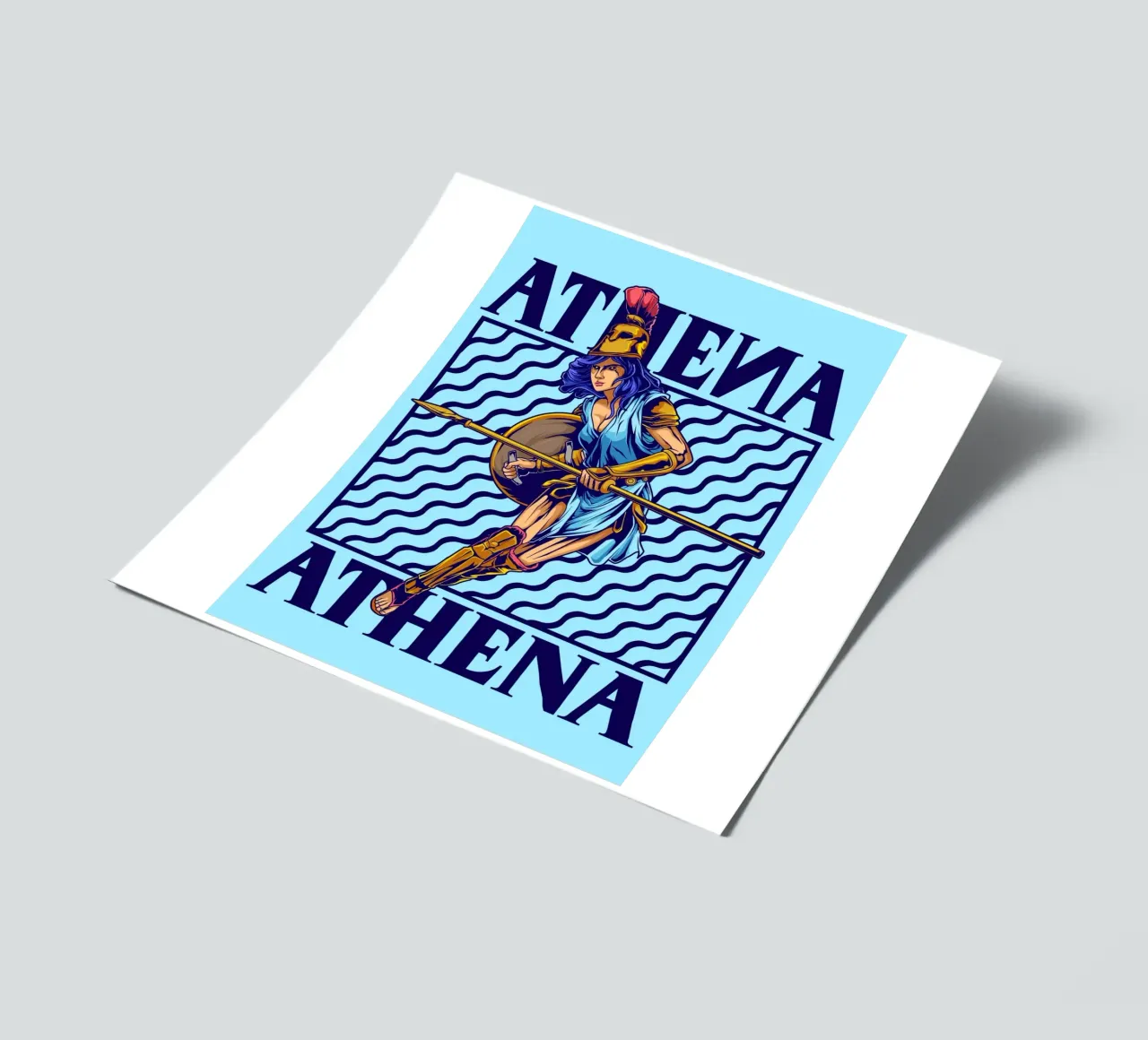 ATHENA – Kriegerin mit Speer und Schild Stickerbogen von pixelbull - medieval art and more