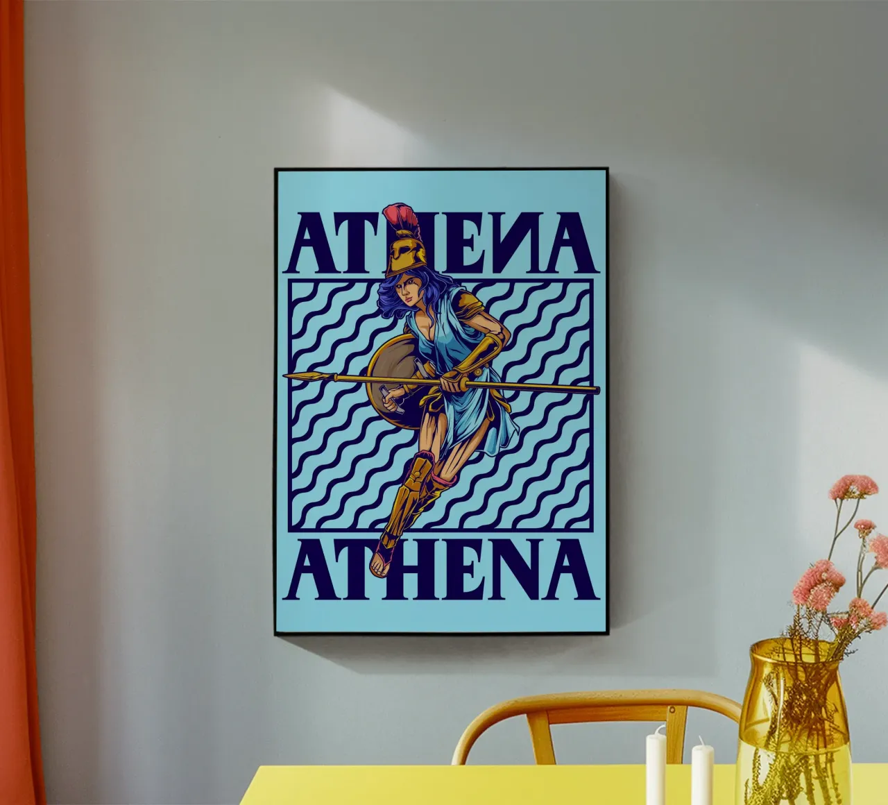 ATHENA - Guerriera con lancia e scudo plexiglass da pixelbull - medieval art and more