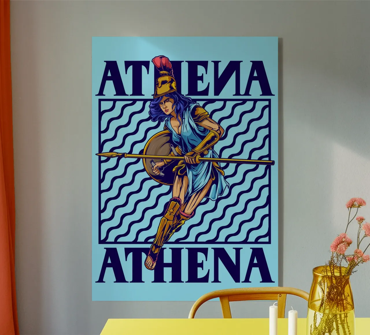ATHENA - Guerriera con lancia e scudo plexiglass da pixelbull - medieval art and more