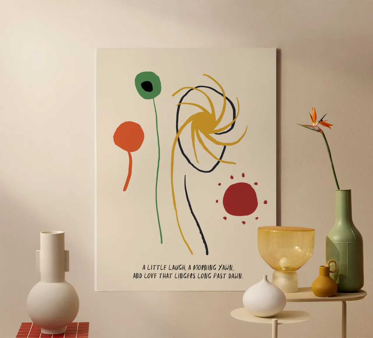 Kind Notes (A Little Laugh) tela con Cornice a cassetta da treechild