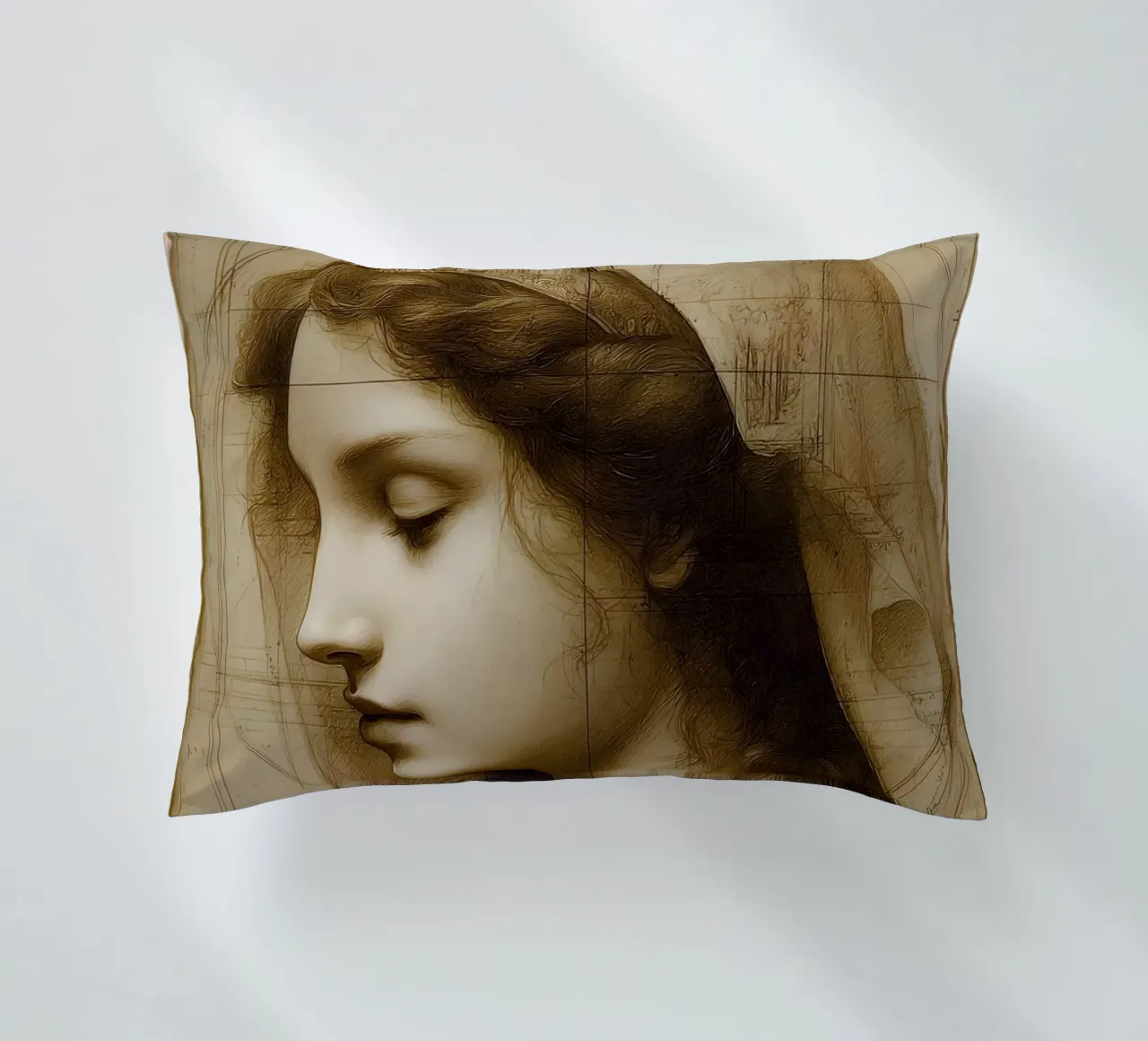 Da Vincis Scetch cuscino da M-Ulrich-Digital Art